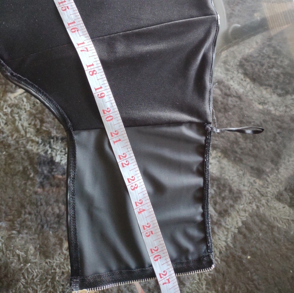Corset Black Faux Leather Size S - Picture 7 of 8